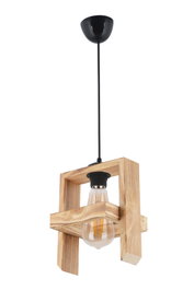 Opviq Lámpara de Araña Hash de Madera Natural